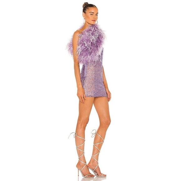 bronx and banco lulu mini dress in lilac L US8 - Picture 5 of 12